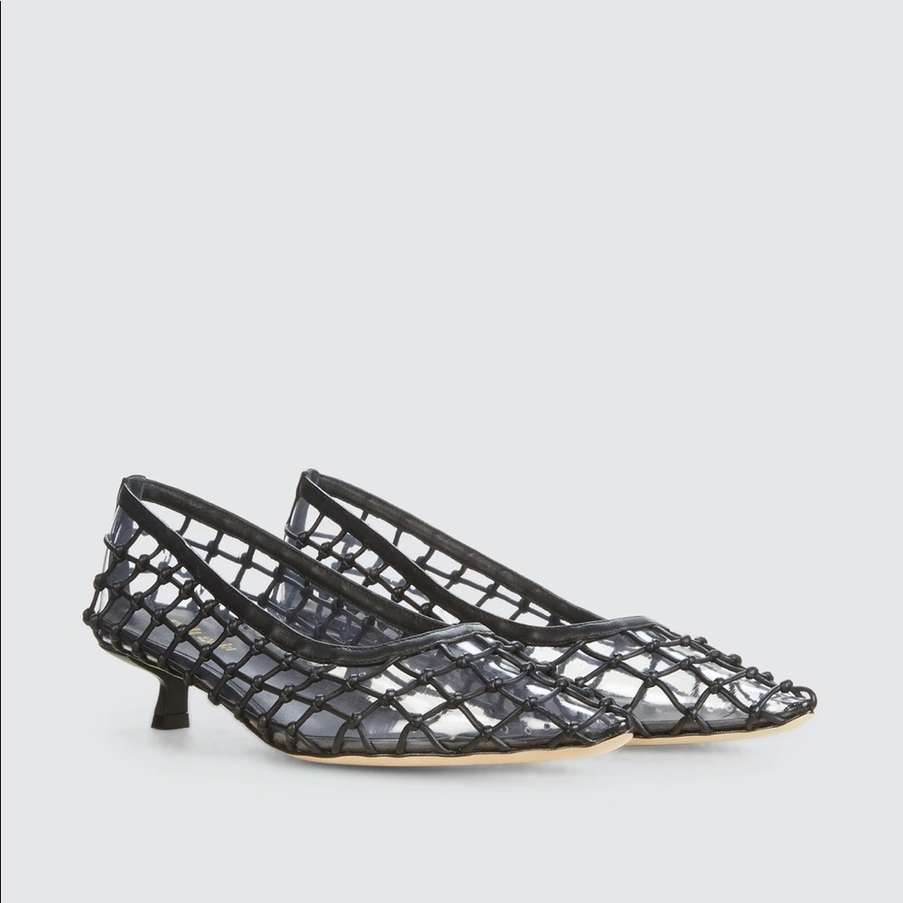 Cult Gaia Kenny Goatskin Woven PVC Pumps - Picture 3 of 9